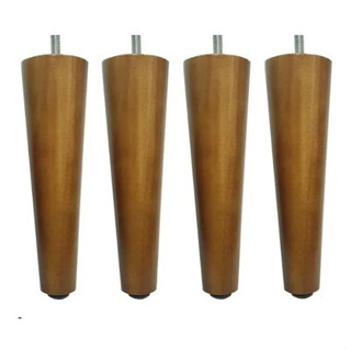KIT 4 PÉ PALITO 15 CM CASTANHO MADEIRA MACIÇA - ENVIA BRASIL