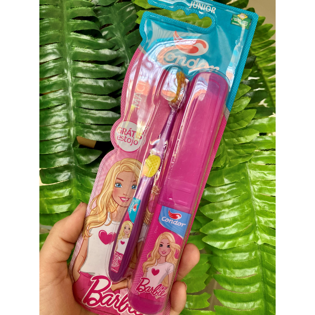 Escova Dental Infantil com estojo- Barbie em Oferta na Shopee
