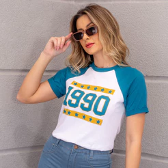 Camiseta Feminina 1990 Blusa Tshirt Moda Y2K Anos 90 e Anos 2000