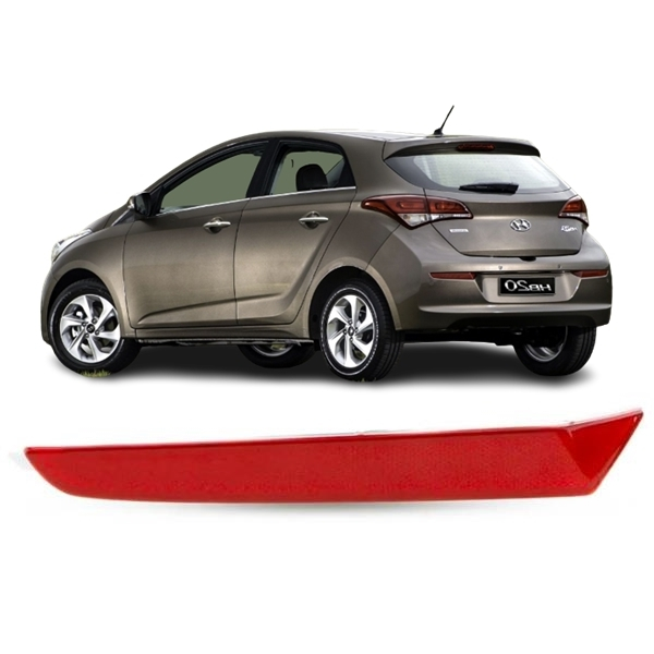 Refletor Olho de Gato Parachoque Traseiro Hb20 Hatch 2015 / 2019