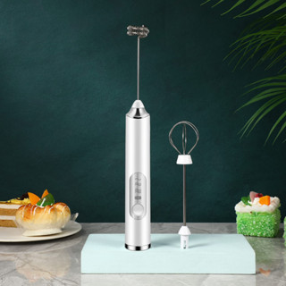 Frother de Leite Fabricante de Espuma Portátil- Misturador de Bebidas Recarregáveis ​​Com 2 Batidas Inoxidáveis ​​3- Frother de Café Ajustável para Cappuccinos Chocolate Quente