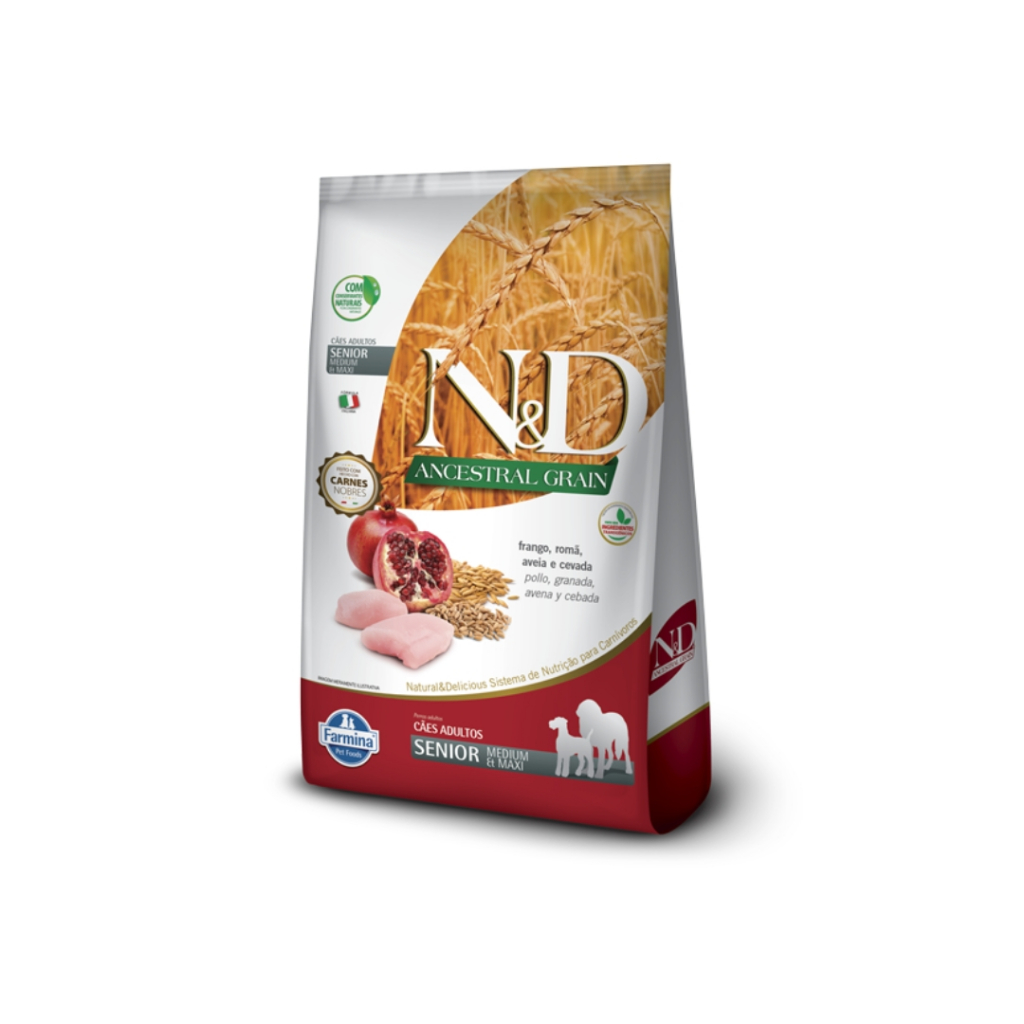Ração Para Cães Sênior Raças Médias e Grandes 2,5Kg N&D Ancestral Grain Frango