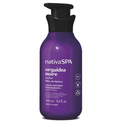 Loção Noturna Desodorante Corporal Nativa SPA Hidratante Orquídea Noire 400ml O Boticário