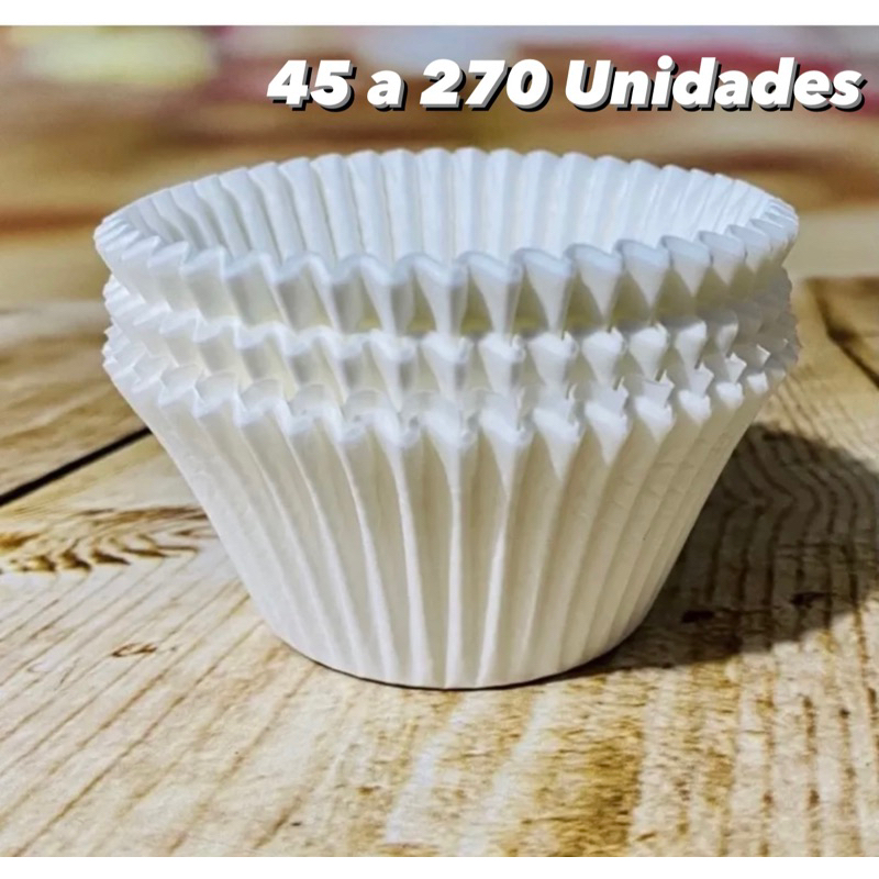 Kit 45~270 Forminha cupcake forma cupcake mago branca