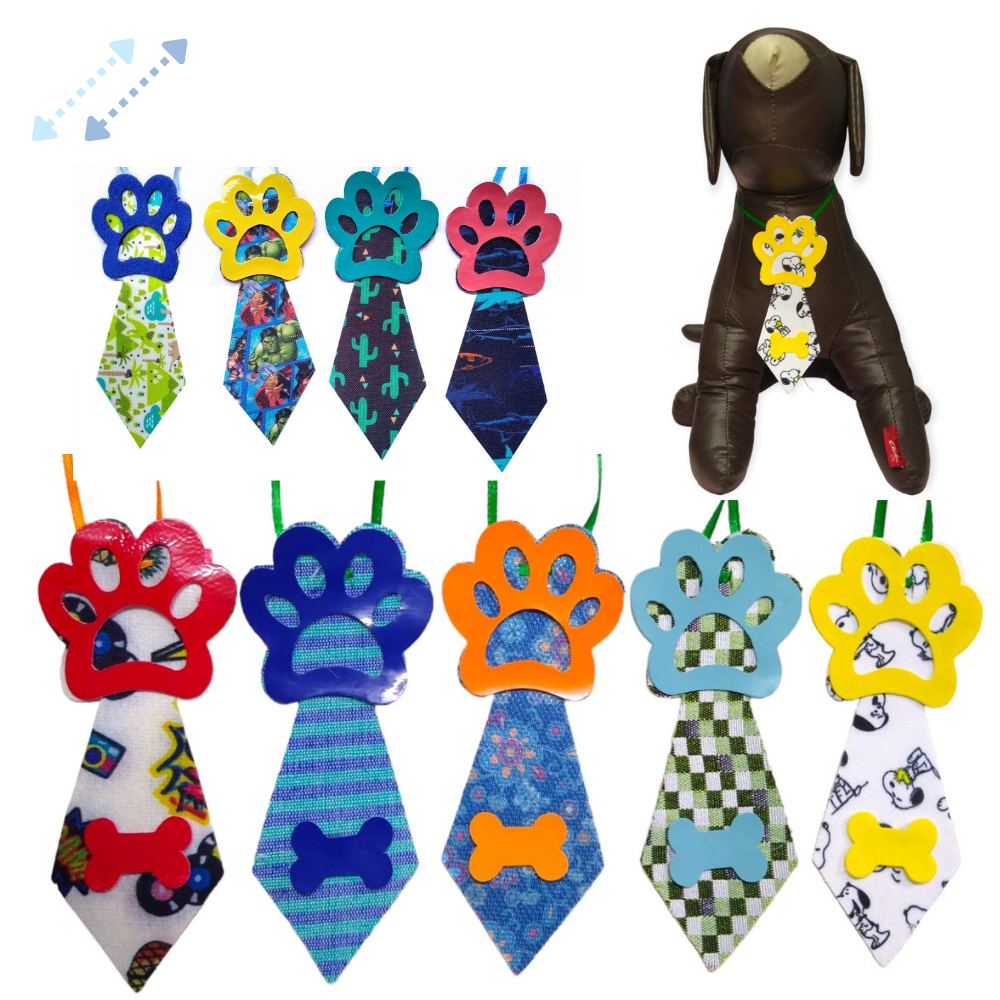 GRAVATA PET PATINHA ESTAMPADA - 50 UN BANHO E TOSA PETSHOP