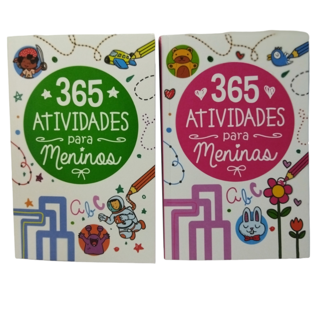 Kit com 2 Livros - 365 Atividades para Meninos e 365 Atividades para Meninas -  Pé da Letra