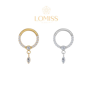 Piercing Septril Rook Conch Nariz helix Argola Aço Cirúrgico Pvd Zircônia Cravejada Com Pingente em Oferta na Shopee