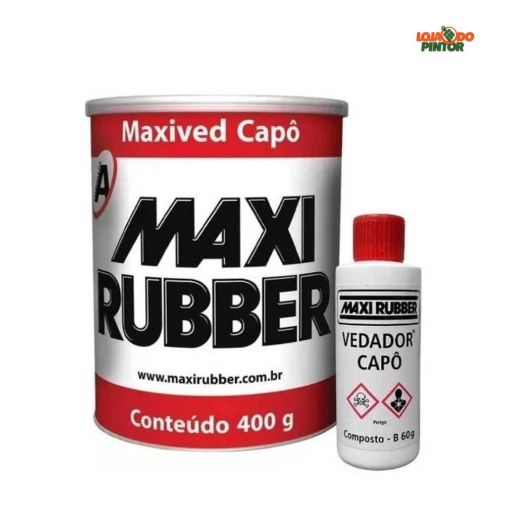 KPO Maxived Veda Capô Branco 400g + Catalisador 60g Maxi Rubber em Oferta na Shopee