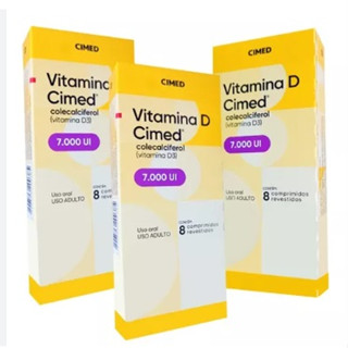Kit 3 Vitamina D3 7.000ui Cimed - 24 comprimidos total