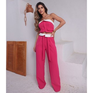 Conjunto Virgínia (calça pantalona +cropped)