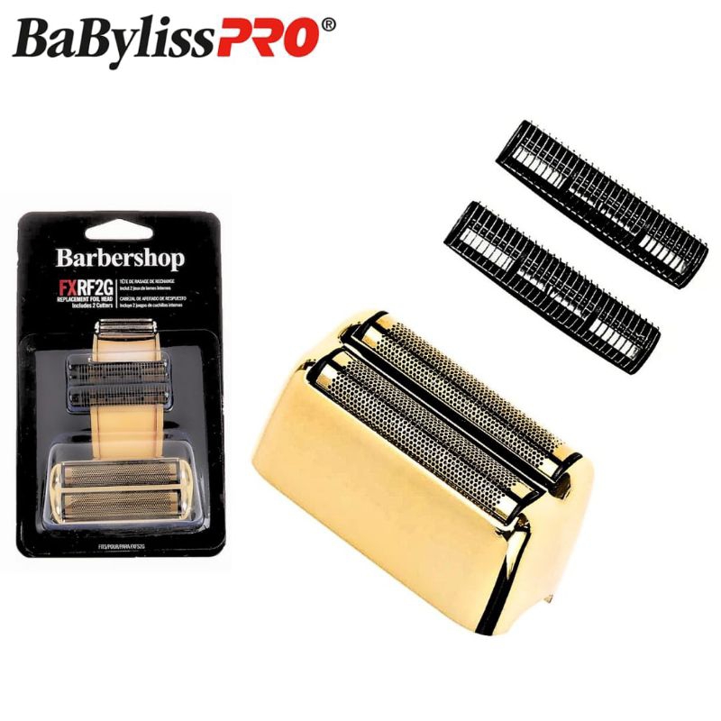 Peça de Reposição Tela + Lâmina Shaver Babyliss Fx02 Barbeador Dourado Gold