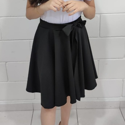 Saia  laço godê infantil  moda evangélica em Oferta na Shopee