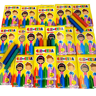 120 Cxs Giz De Cera Mini 5 Cm Colorir P/ Kit Festa Lembrancinha Aniversario Prenda Quermesse novo em Oferta na Shopee