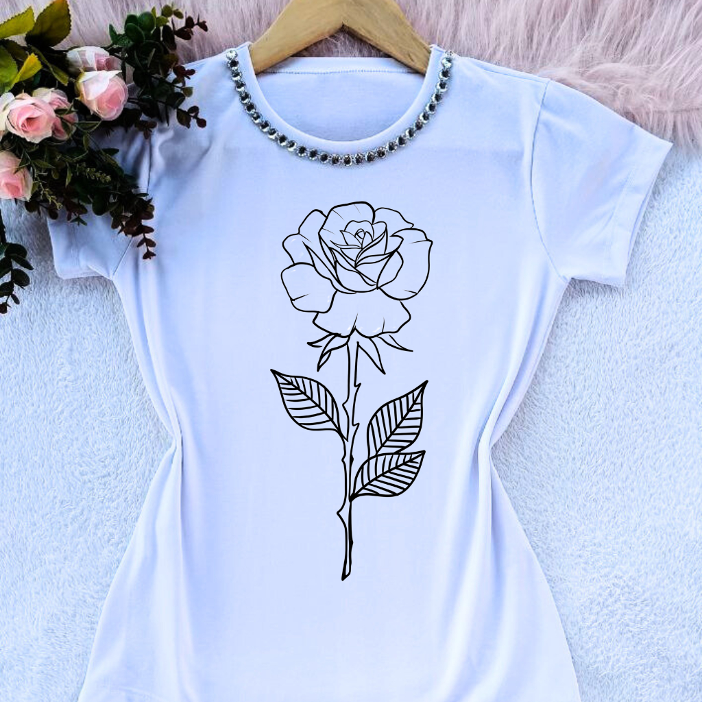 Camiseta blusa camisa t-shirt feminina cactos flores moda feminina vários modelos feminina