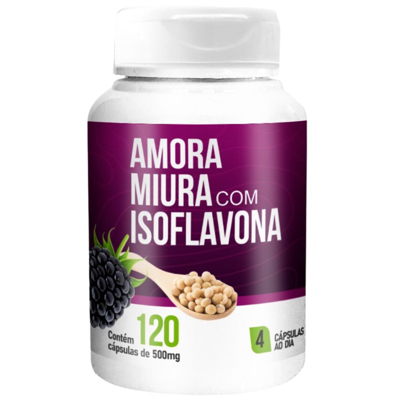 Amora Miura com Isoflavona da Natuvite, Com 120 Cápsulas de 500mg, Envio rápido.