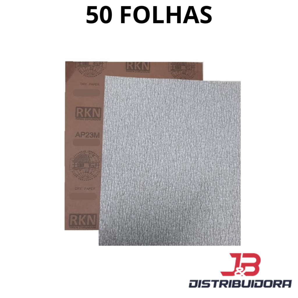 50 FOLHAS DE LIXA AP23 RIKKEN - GRÃO: 80,100,120,150,220,320,400,600,800