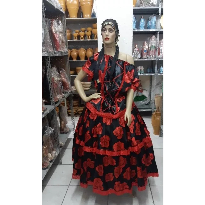 Conjunto Saia E Blusa Pomba Gira Maria Padilha Das Almas
