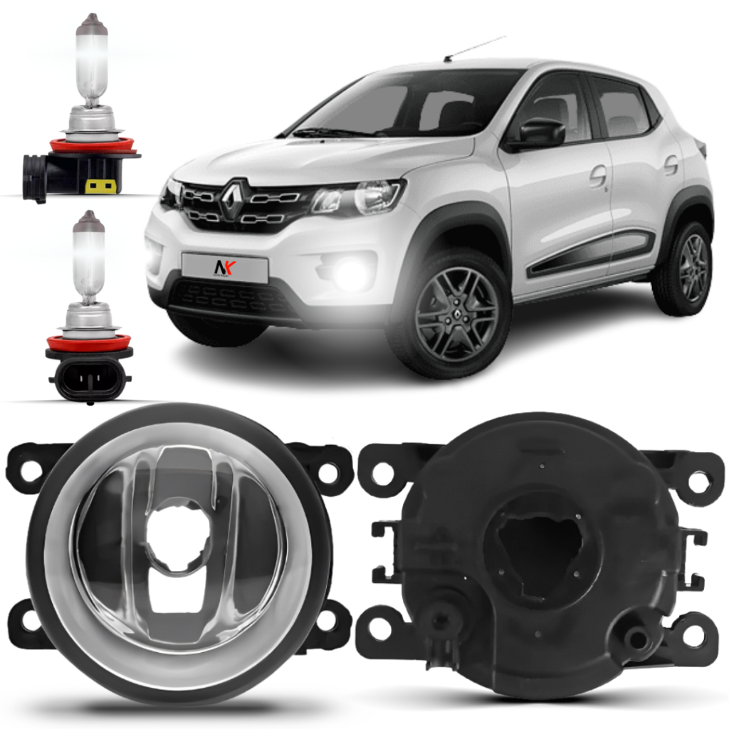 Par Farol Milha Renault Kwid 2018 2019 2020 2021 + Lâmpada