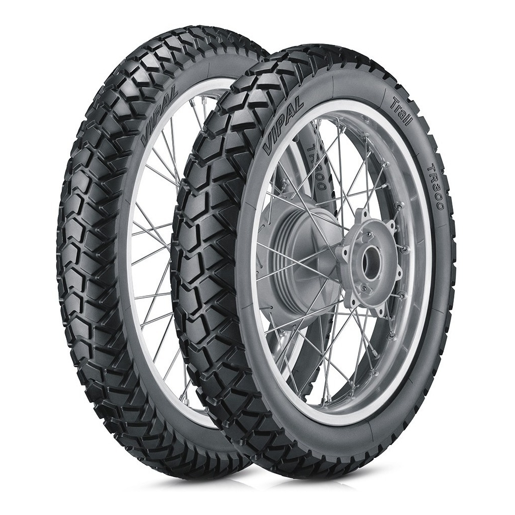 Par Pneu Vipal 90/90-19 Dianteiro E 110/90-17 Traseiro Para Moto Nxr 125 150 160 Crosser - Brandy