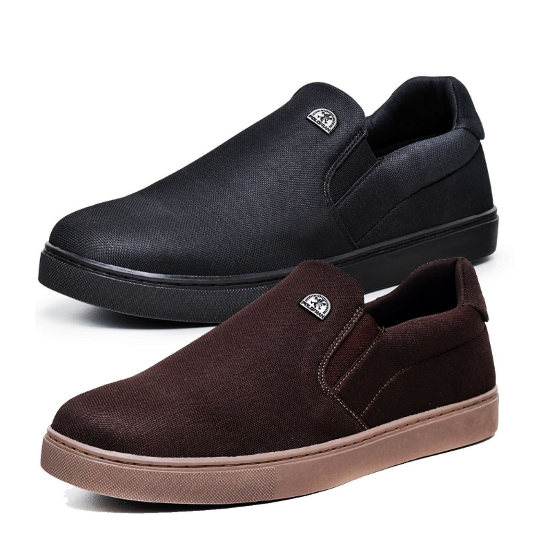 Kit 2 Tênis Masculino Slip On Sapatênis Casual Polo Fran- Bali