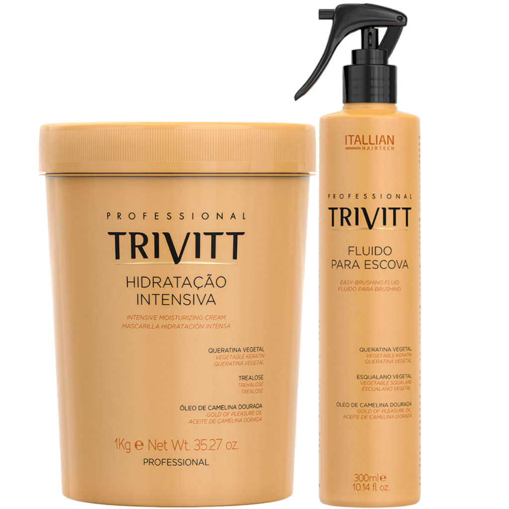 HIDRATAÇÃO INTENSIVA TRIVITT 1KG E FLUIDO DE ESCOVA 300 ML em Oferta na Shopee