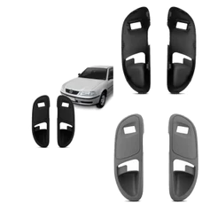 Moldura Botão Vidro Elétrico Traseiro Gol Parati Saveiro G2 G3 1996 a 2005 C/ Furo 4 Portas Preto