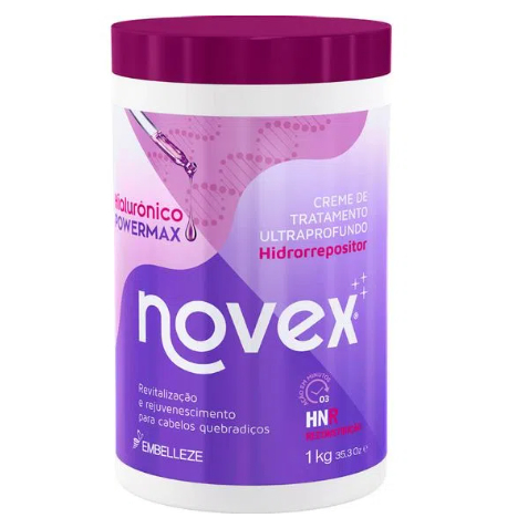 Creme de Tratamento Novex Hialurônico PowerMax Harmonização Capilar 1kg em Oferta na Shopee