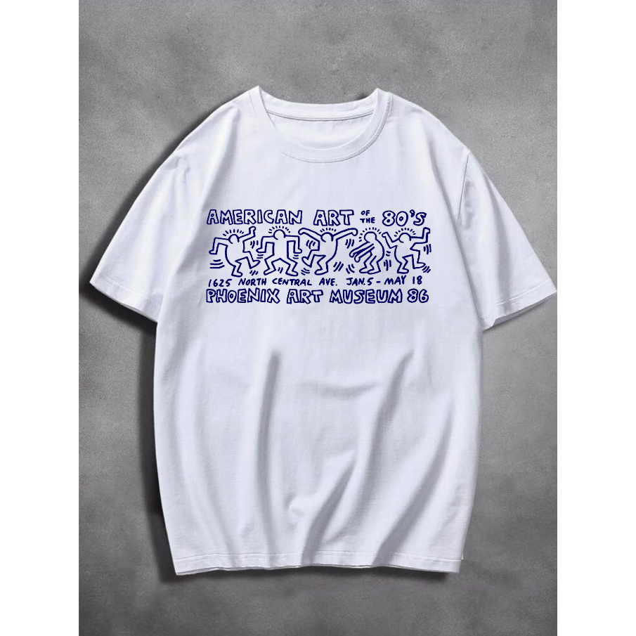 Camiseta Oversized American Art Anos 80 Vintage Retro Ombro Caido Aesthetic Style