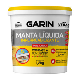 Manta Líquida Emborrachada Impermeabilizante Garin BRANCO 1,2kg