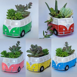Vaso Decorativo de Kombi para Cactos e Suculentas Decoração Vintage