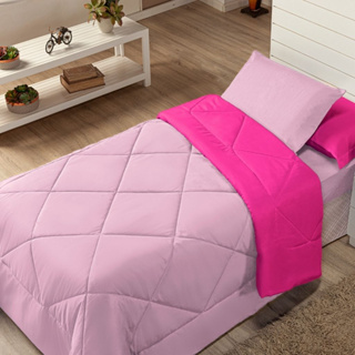 Edredom Solteiro Cama Inverno Margarida Dupla Face 02 Peças em Oferta na Shopee
