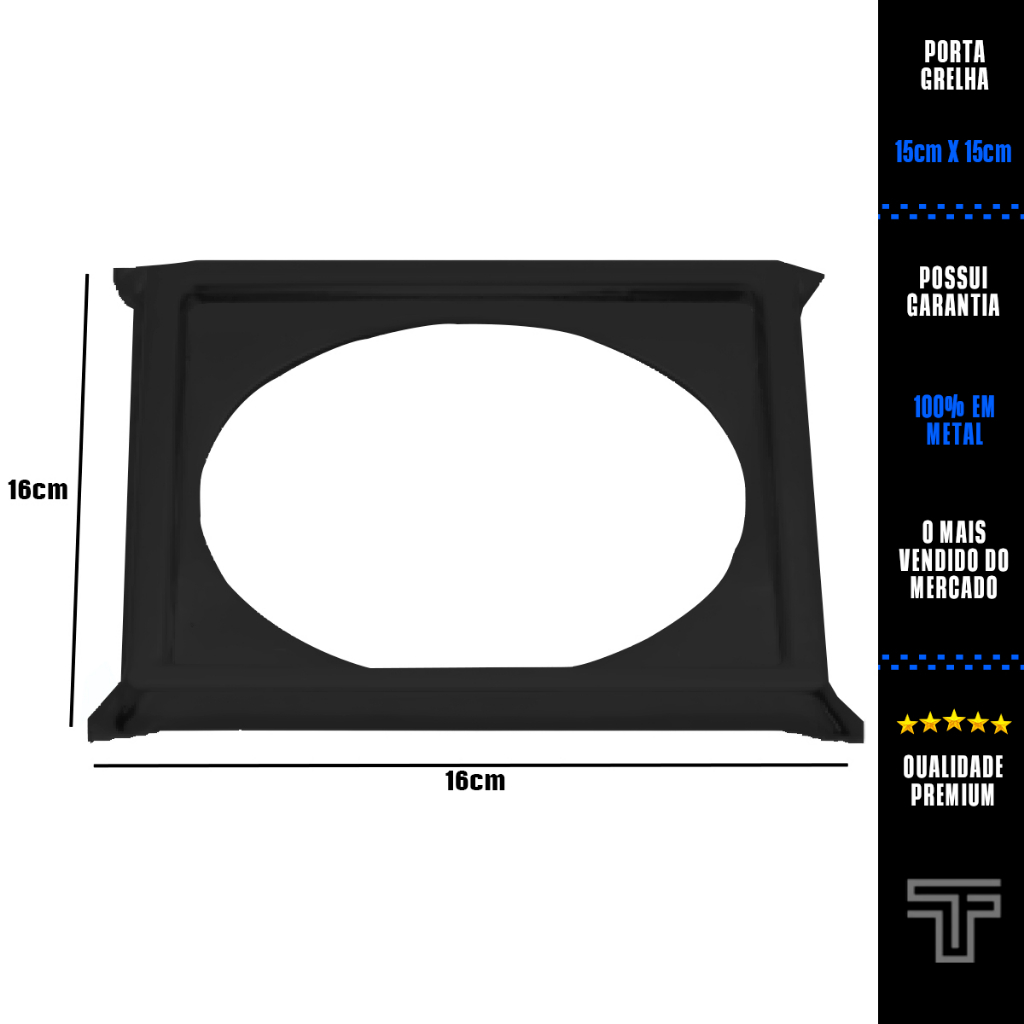 Porta Ralo Click 15x15 Preto Com Suporte Grelha Em Aço Inox