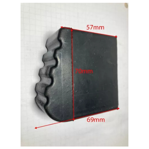 Pé De Escada De Borracha Sapata Ponteira Escada 25x62mm Par