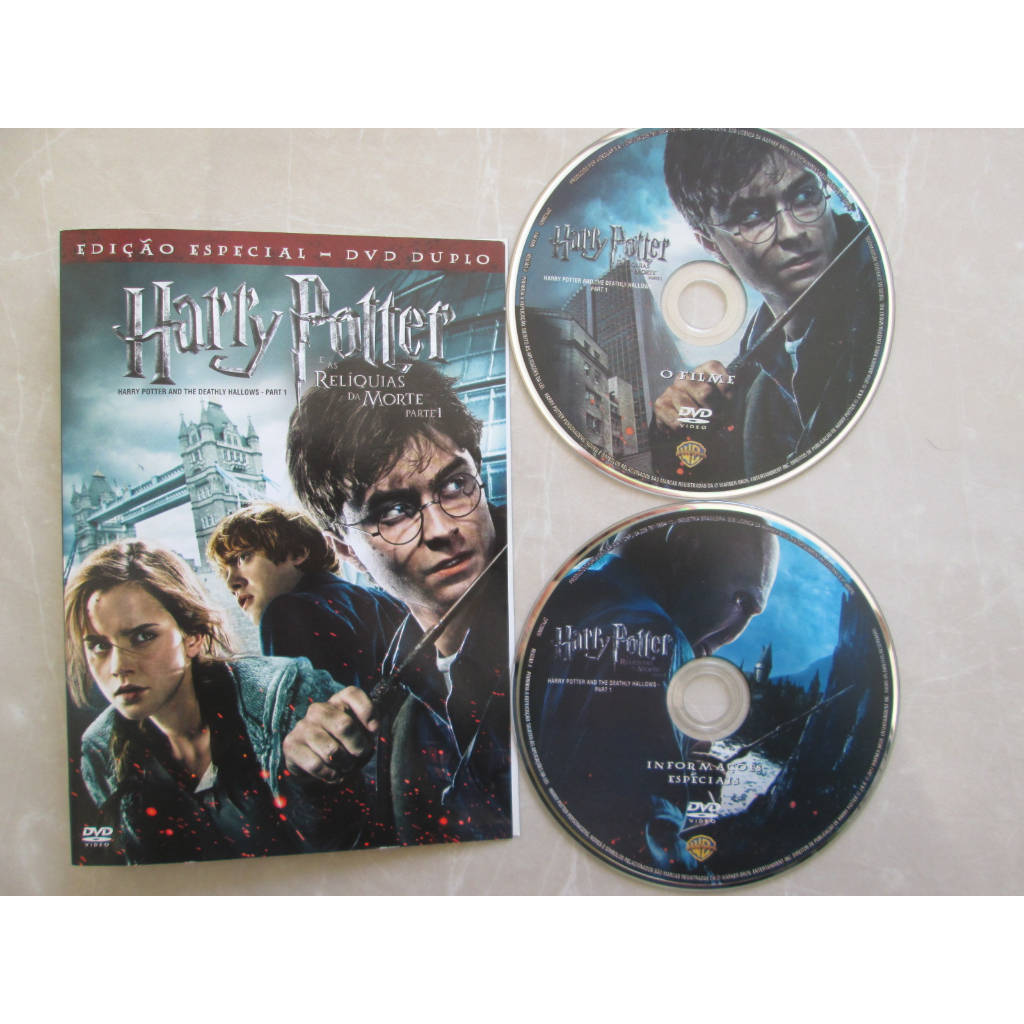 DVD DUPLO - HARRY POTTER / E As Reliquias Da Morte ( Parte 1 ) / Edição Especial - DVD Duplo /Impecável/Mídia Impecável