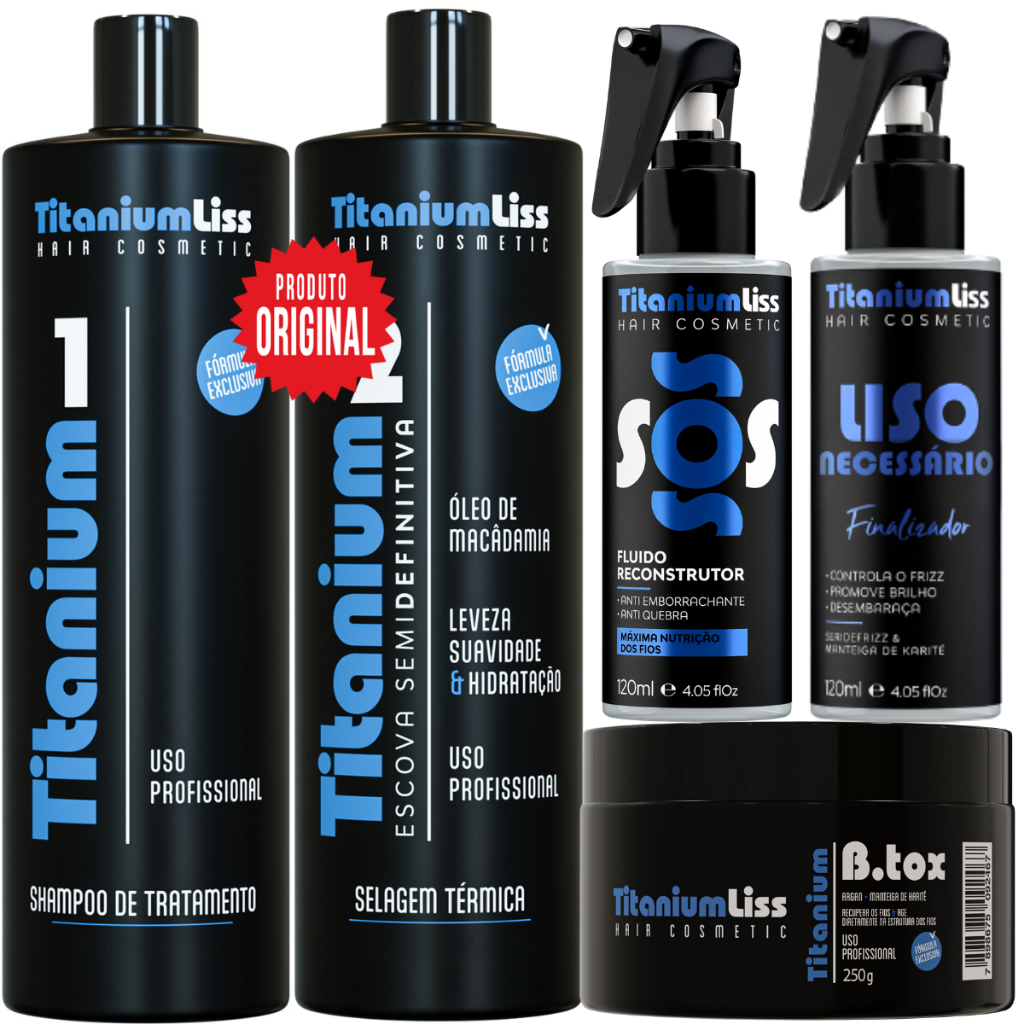 Progressiva Semi Definitiva Titanium Liss + Botox + Liso Necessário + Sos