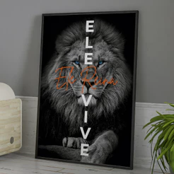 Quadro Decorativo Leão Tribo De Judá Grande Com Moldura