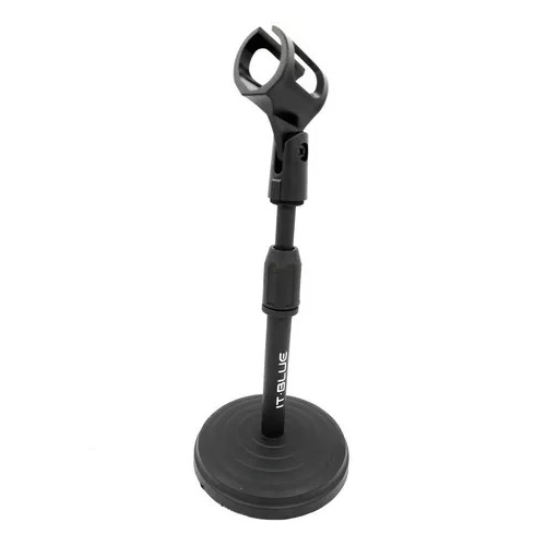 Suporte De Mesa Microfone Pedestal P/ Estudio Youtuber Rádio Cor Preto