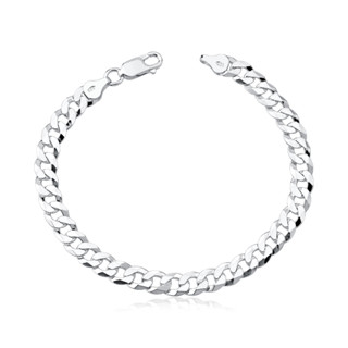 Pulseira De Prata 925 Masculina Grumet Italiana Legítima 8mm