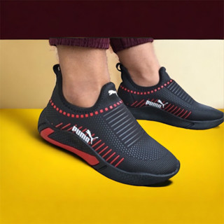 sapato masculino esportivo sem cadarço preto tenis meia