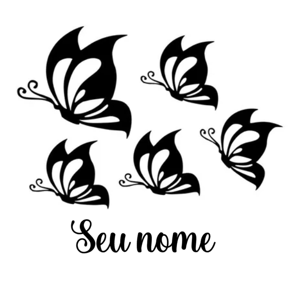 Adesivo Kit 5 Borboletas e 2 nomes personalizados 10 cm Vinil Carro Moto Feminina em Oferta na Shopee