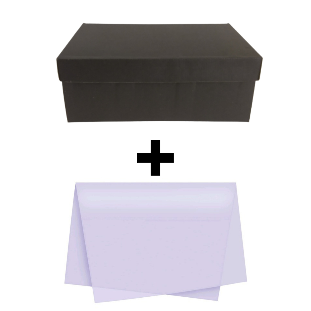 Caixa para sapatos preto fosco opção com papel seda - caixa para calçado e tênis caixa papelão preta em Oferta na Shopee