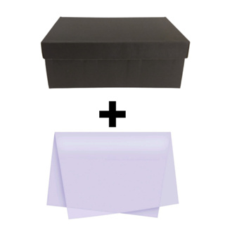 Caixa para sapatos preto fosco opção com papel seda - caixa para calçado e tênis caixa papelão preta em Oferta na Shopee