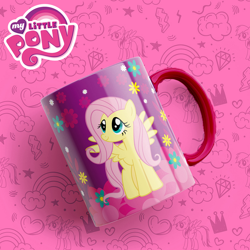 Caneca M. L. Pony 325ml Personalizada Cerâmica Presente Fofo Colorido Sublimação
