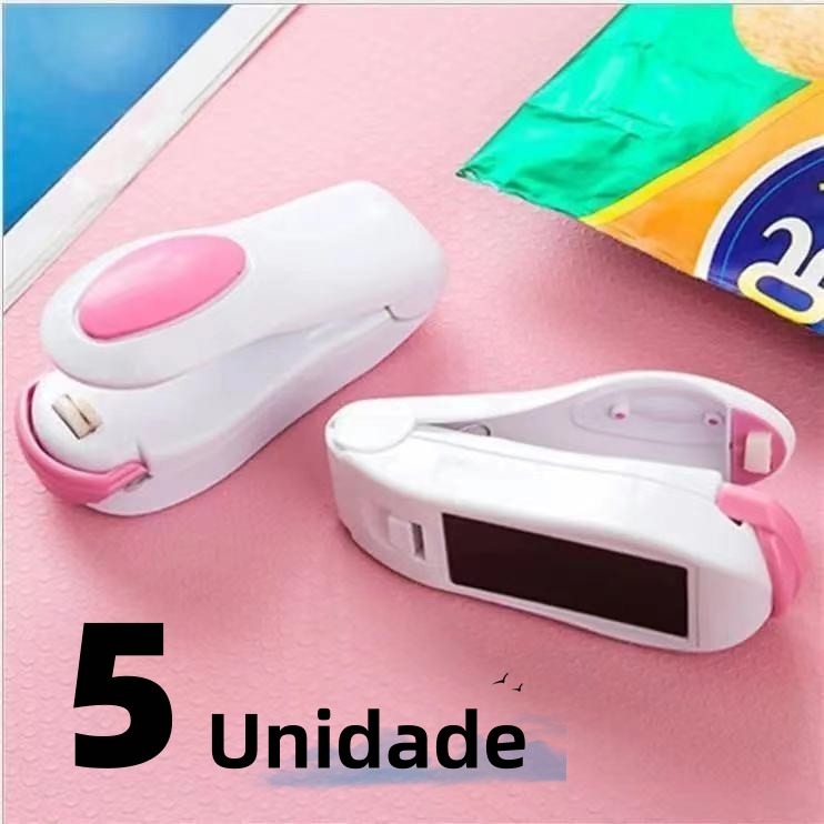 Mini Máquina Seladora A Pilha Colorida Com Imã De Geladeira Para Cozinha - Envio Imediato