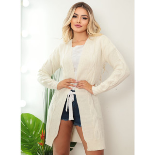 Max Cardigan Sobretudo Tricô Feminino Ref001