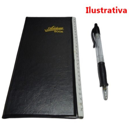 Agenda Telefônica Com Indice 18 x 10 cm Ordem Alfabética