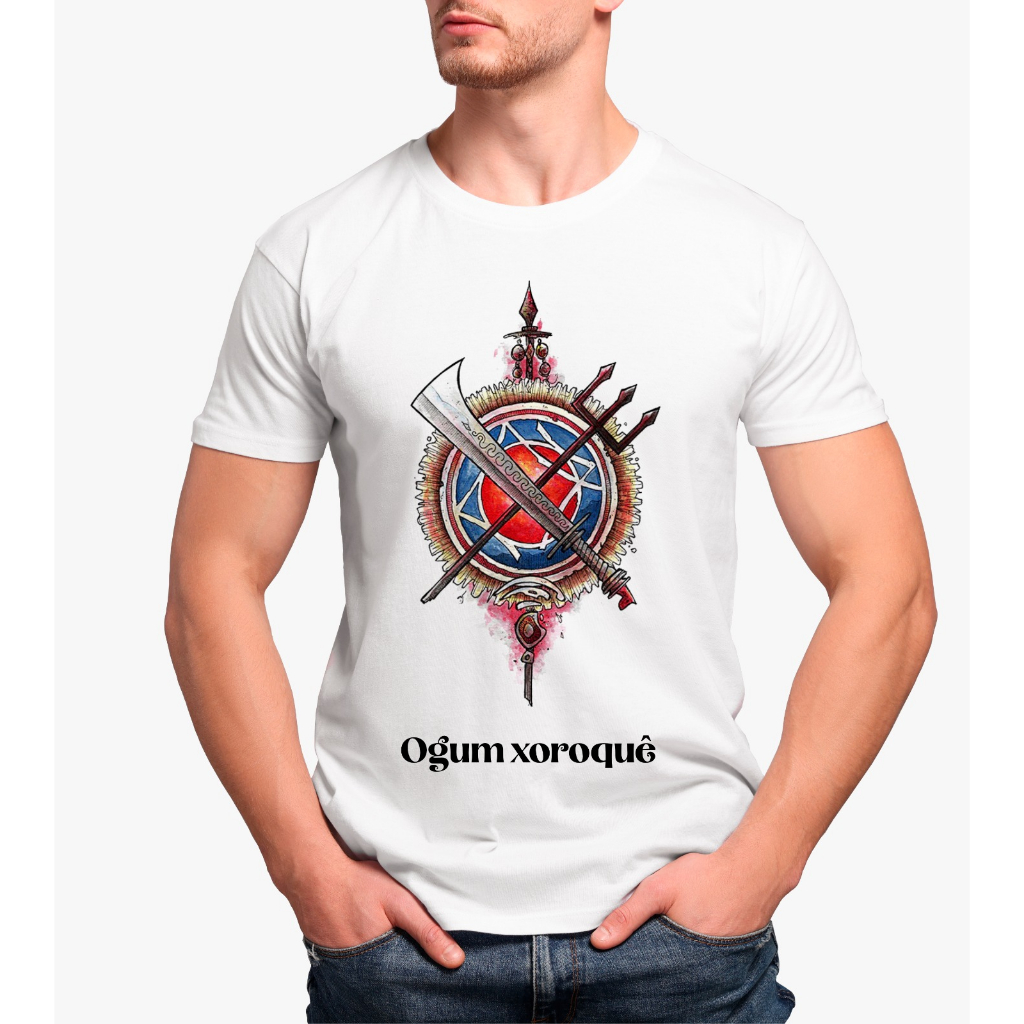 Camiseta-Orixá-Ogum Xoroquê-Umbanda-Candomblé