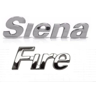 Emblema Letreiro linha Fiat escrita Siena mais Fire cromado fita 3M