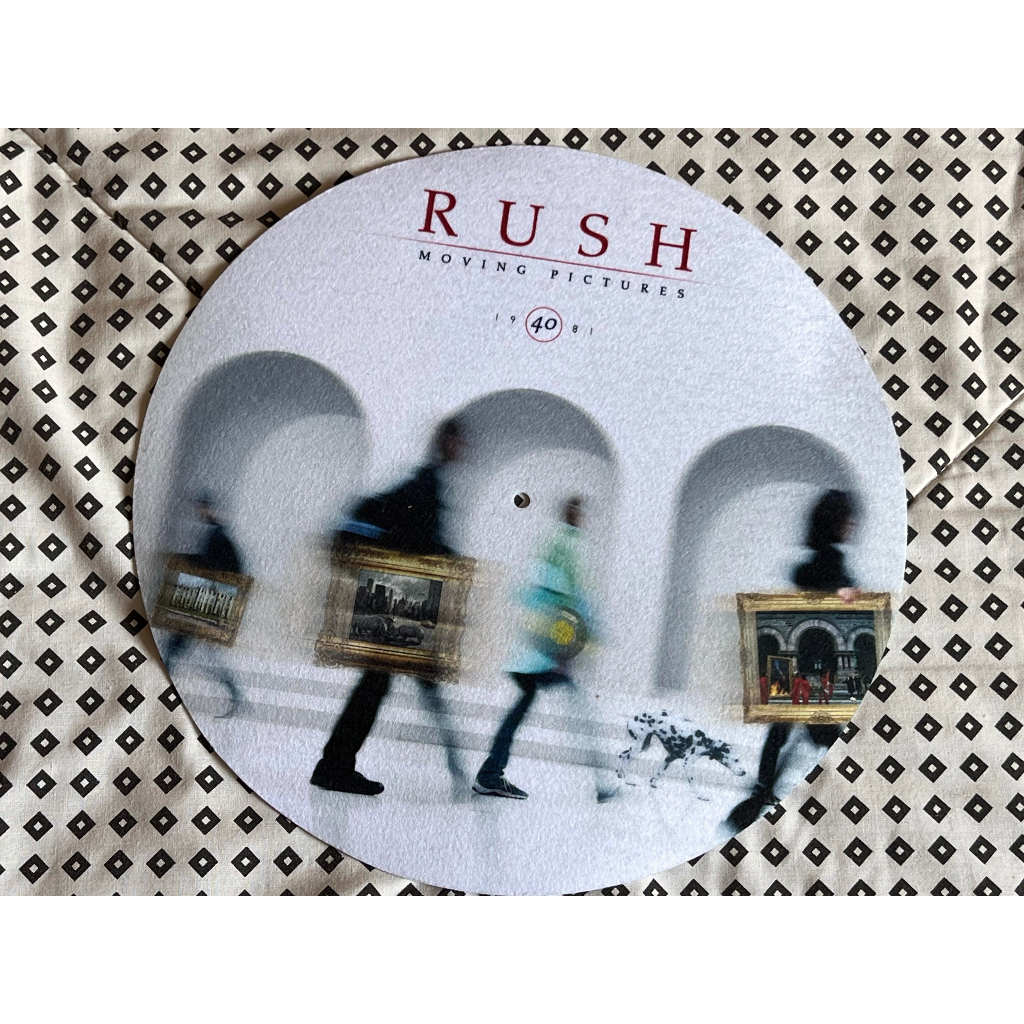 Rush Moving Pictures 40 Feltro Slipmat Vinil LP Toca Discos Promocional
