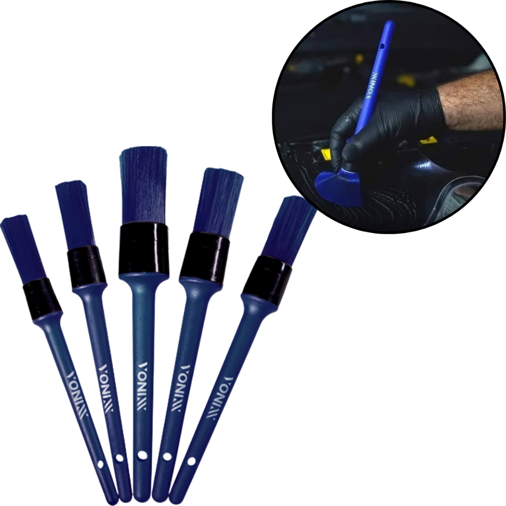 Kit 5 Pincéis Para Detalhamento Automotivo Externo Vonixx - Spare Parts and Accessories for Vehicles